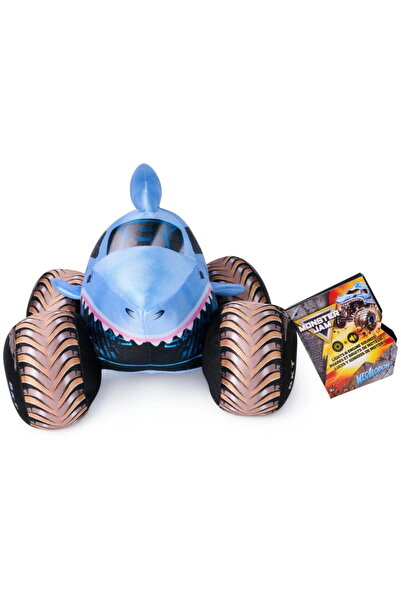 Spin Masters Monster Jam - Camion Megalodon de pluș cu lumini și sunete, Ofic...
