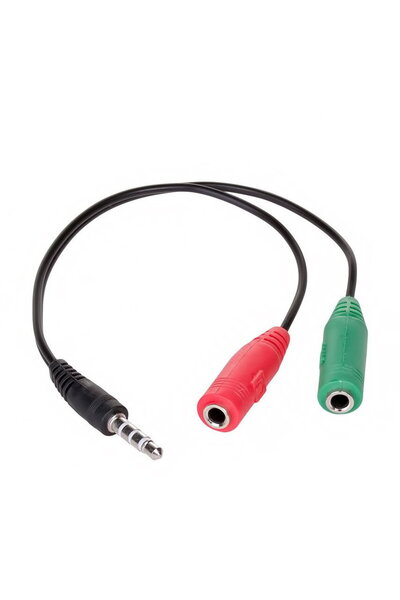 Akyga Adaptor Audio 3.5 mm la 3.5 mm AK-AV-08, 0.15 m, TRRS Tata - 2 x TRRS M...