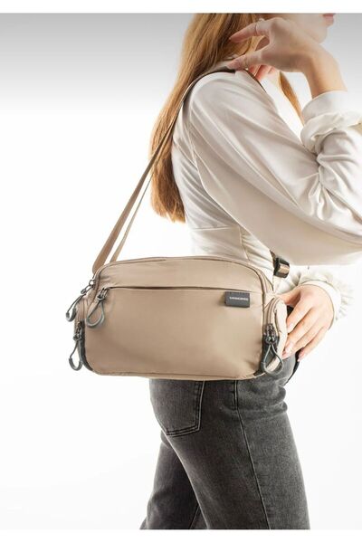 Sanmorris Women's Parachute Fabric Multi-Compartment Sports Casual Shoulder Bag