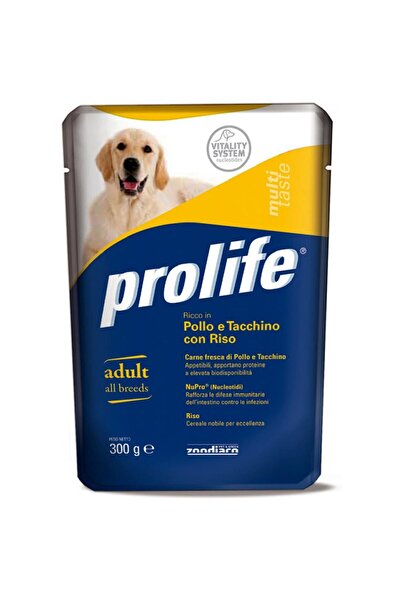 PROLİFE HRANA UMEDA PENTRU CAINI PREMIUM DOG PLIC PUI/CURCAN/OREZ 300 GR