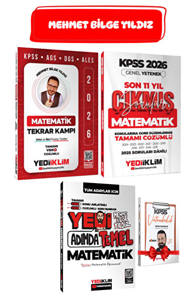Yediiklim Yayınları Mehmet Bilge Yıldız 2026 KPSS Matematik Tekrar Kampı+ Son...