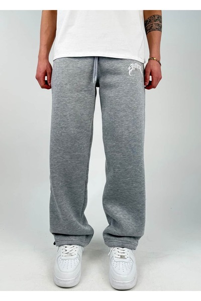 zaee SYNCL Kışlık Nakışlı Ayarlanabilir Baggy Eşofman Altı
