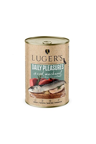 LUGER'S HRANA UMEDA CONSERVA CAINI CU COD & MACROU 400G