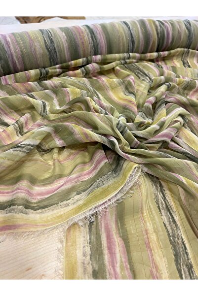 Kumaş Sevdası Desenli Şifon Kumaş (ENİ 150 cm) İç Gösterir Elbise,Şal Vb