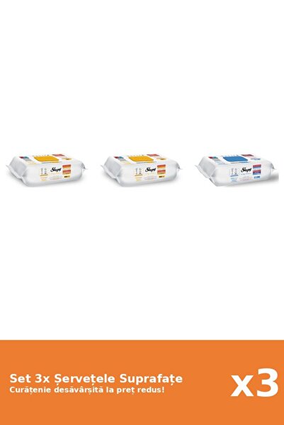 Sleepy Set of 3 Sleepy Surface Napkins: Classic, Bleach