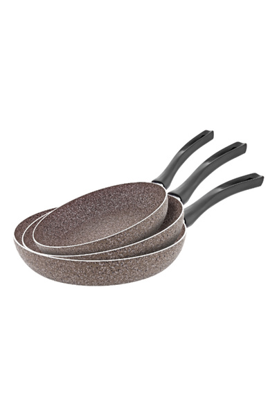 Hascevher 3-Piece Granite Pan Set