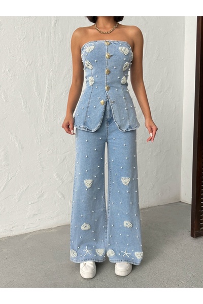 ADAMODA.RO Set with top and flared pants