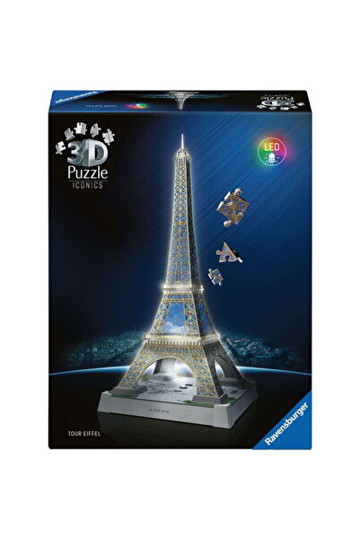 RAVENSBURGER Puzzle 3D Iconics: Turnul Eiffel - cu lumină 216 piese