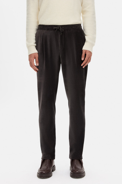 Tween Relaxed Fit Antrasit Fitilli Kadife Kumaş Pantolon