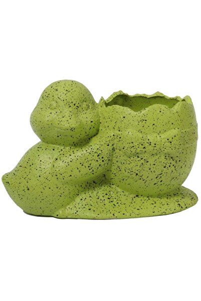 Goliat Osłonka doniczka jajko z kaczuszką Wielkanoc zielona nakrapiana