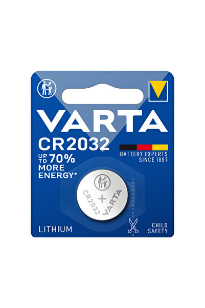 Varta بطارية ليثيوم CR2032 دائرية | تدوم طويلاً | عبوة آمنة للأطفال | تخزين ل...