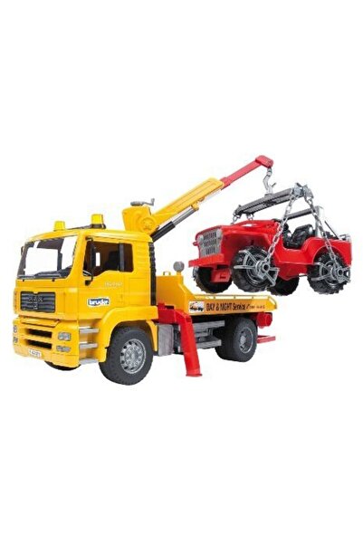 Bruder Camion de tractare MAN TGA cu vehicul de teren accidentat