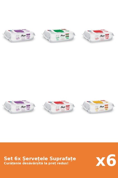 Sleepy Set of 6 Sleepy Surface Wipes: Classic, White Soap