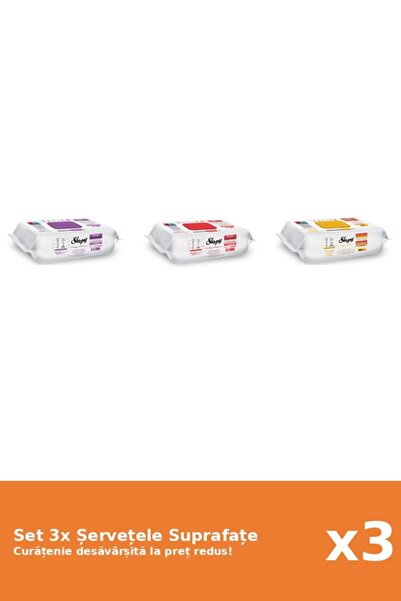 Sleepy Set 3 Șervețele Suprafațe Sleepy: Clasic