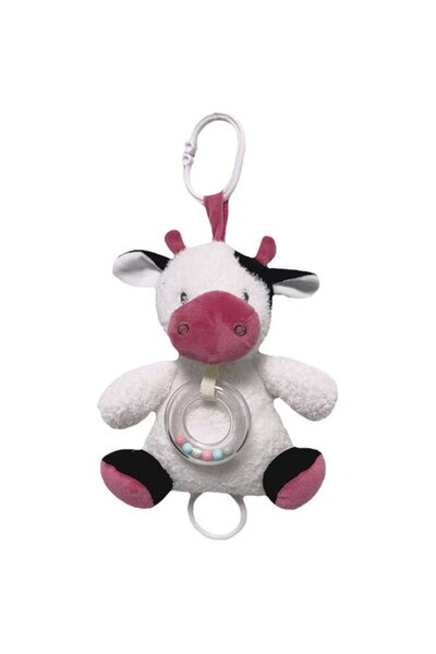 Tulilo White and cherry cow music box 18 cm