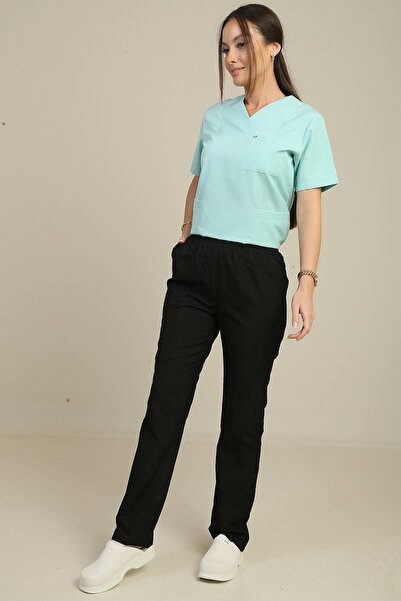 DENİZ İŞ Women's Alpaca Elastic Pants - Black