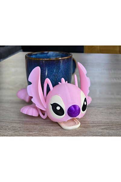 Gonulella Movable Coaster Fun Cup Holder Stand Stitch 1 Piece Pink