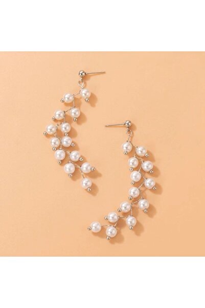 Shiklik White Pearl Women's Elegant Earrings