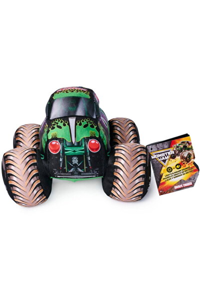 Spin Masters Monster Jam - Camion Zombie Grave Digger de pluș cu lumini și su...
