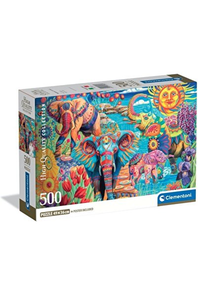 CLEMENTONI Puzzle 500 pieces - Elephants' Carnival (Clementoni-35578)