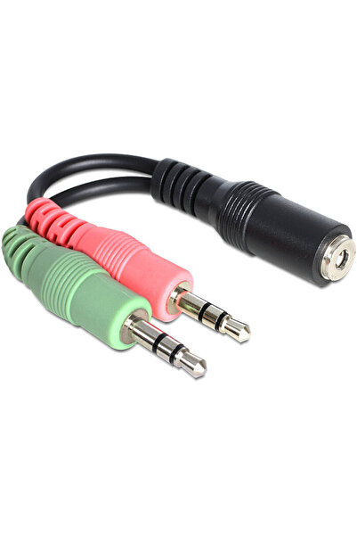 DELOCK 65459 audio cable 0.012 m 3.5mm 2 x 3.5mm Black