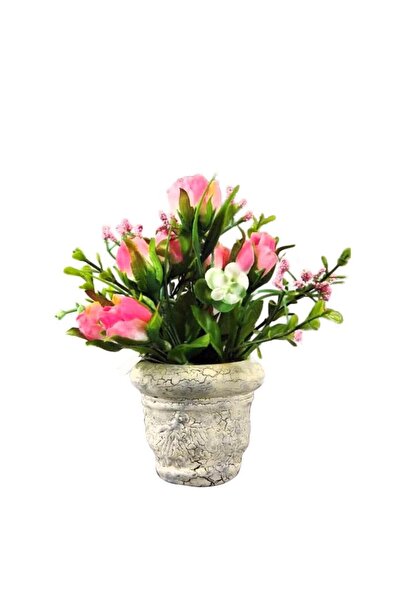 Goliat Sztuczne Różyczki w Doniczce na Wiosenną Dekorację Domu lub Ogrodu