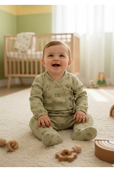 Soweto بدلة بيبي ريترو مزينة بالزهور مكونة من قطن قطع مع أحذية صغيرة