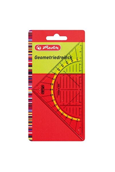 Herlitz triunghi geometric plastic 16 centimetri, echer (transparent)