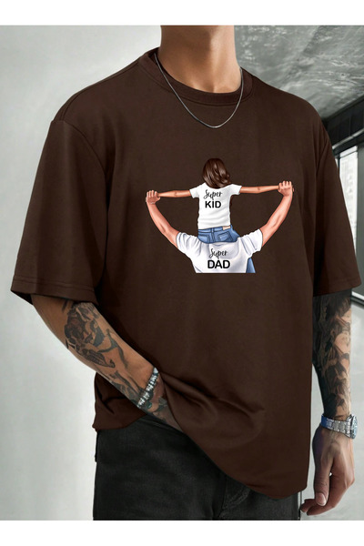 SUNFREE Special for Fathers Father's Day Special Series B Printed Crew Neck S...