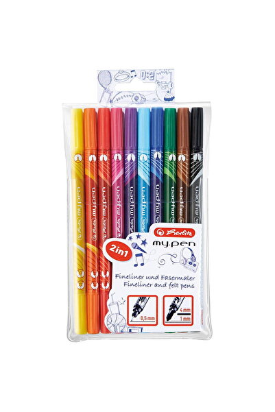 Herlitz Fineliner din fibră Schreiber my.pen, cu ace (10)