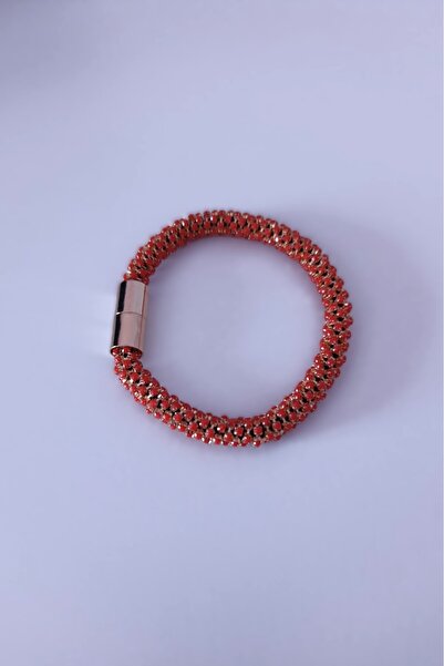 No Label Bracelet with coral pebbles