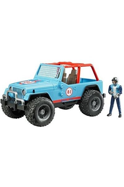 Bruder Jeep Cross Country Racer seria profesională, albastru, cu șofer - 02541
