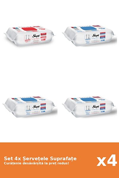 Sleepy Set of 4 Sleepy Surface Napkins: Classic, Bleach