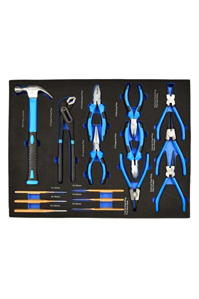 GEKO MODULE FOR TOOL CABINET, PLIERS, MANDOWS AND HAMMER, 16 PIECES