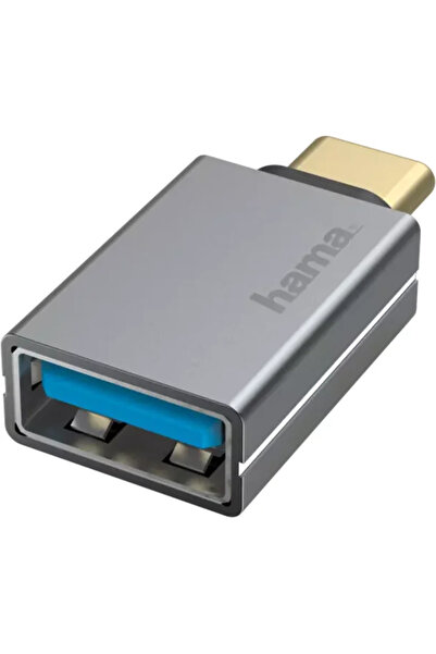 Hama USB-OTG Adapter, USB-C Plug – USB Socket, USB 3.2 Gen 1, 5 Gbit/s, alu
