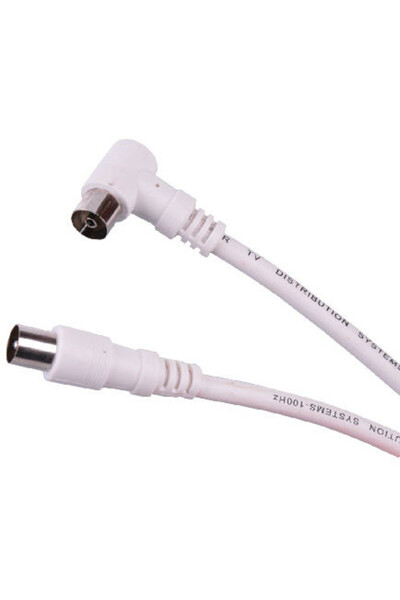 Generic CABLU RF VIDEO ALB MUFA DREAPTA- 90GR 10M