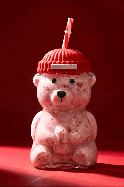 Perotti Capone Barista Red 580 ml Glass Mug with Straw