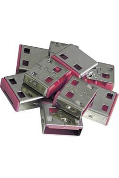 LİNDY 10 USB Port Locks PINK no Key