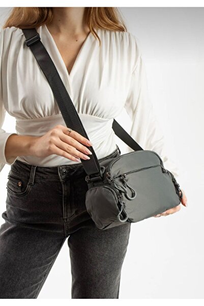 Sanmorris Women's Parachute Fabric Multi-Compartment Sports Casual Shoulder Bag