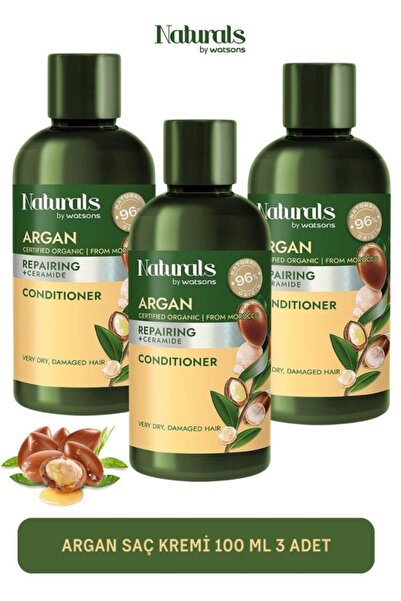 Naturals By Watsons Argan Saç Kremi 100 ml 3 Adet