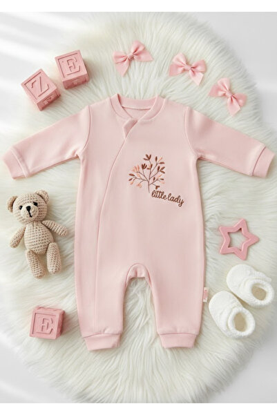 The Clover جمبسوت للفتيات الصغيرات ليتل ليدي مطرز بأزرار على الجهتين قطن