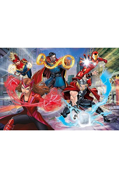 CLEMENTONI Puzzle 104 pieces XXL - Super Color - Glitter Effect - Marvel Aven...