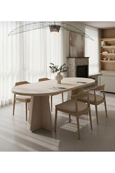 UZMHOME Oval Salon Yemek masası ( sadece görseldeki masa verilecektir)