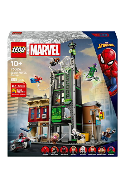 LEGO 76324 Marvel Super Heroes Spider-Man vs. Oscorp, jucărie de construcție