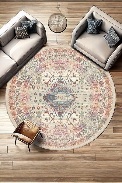 BigArts Home Kiremit Vizon Eskitme Kilim Desenli Kaymaz Taban Salon Mutfak Ha...