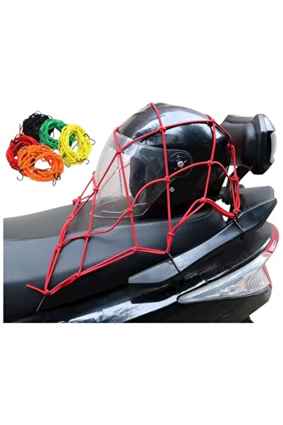 MOTORKİT MK MOTOSİKLET KASK FİLESİ [ AHTAPOT ] KIRMIZI 6 KANCALI 35 x 35 cm