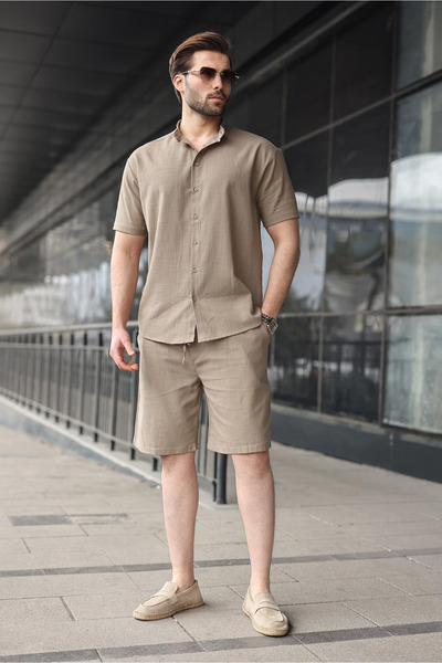 Madmext Mink Men's Shorts and Shirt Set E7350