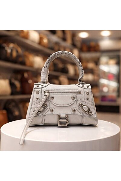 DeRosa Mooff Tile Color Leather Hourglass X Le Bag