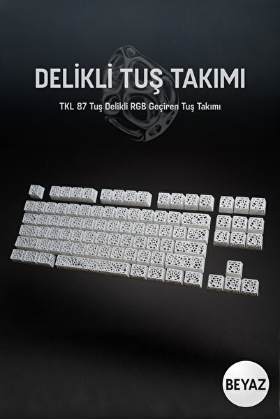 Decorius Mekanik Klavye Delikli Tuş Takımı (Keycaps) Seti- 87 Tuş TKL Profil ...