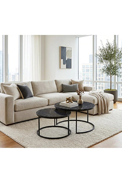 MOONCAPELLA 2’li Orta Sehpa Zigon Sehpa Yan Sehpa